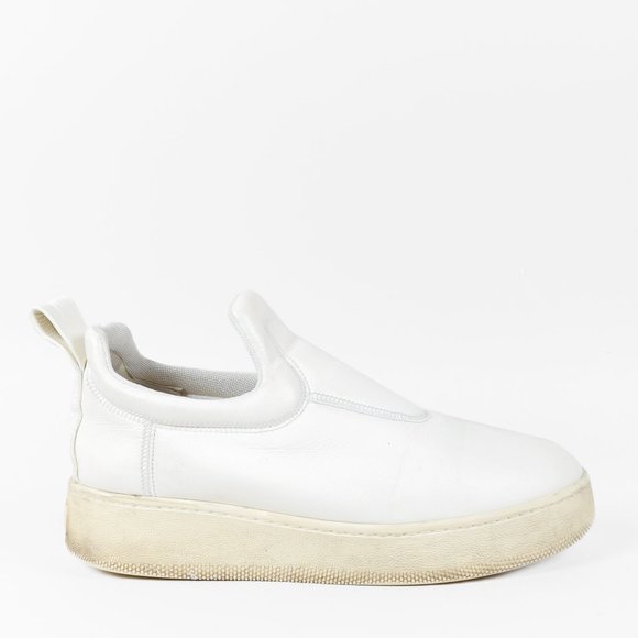 Celine White Leather Slip-On Sneakers - Picture 1 of 10